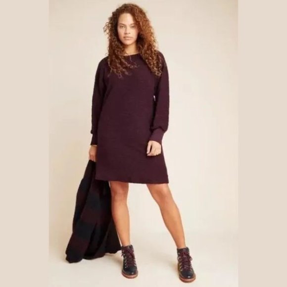 Saturday Sunday Annaliese Textured Tunic Dress Size M Purple Anthropologie NWT - Picture 1 of 9